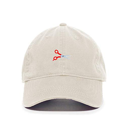 Scissor Baseball Cap Embroidered Cotton Adjustable Dad Hat