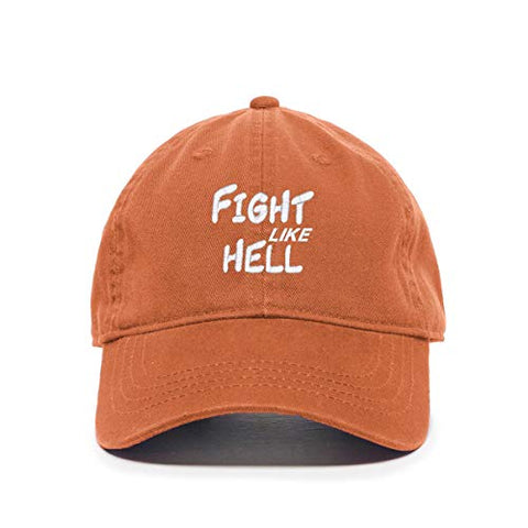 Fight Like Hell Baseball Cap Embroidered Cotton Adjustable Dad Hat