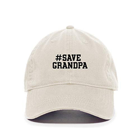 Save Grandpa Baseball Cap Embroidered Cotton Adjustable Dad Hat