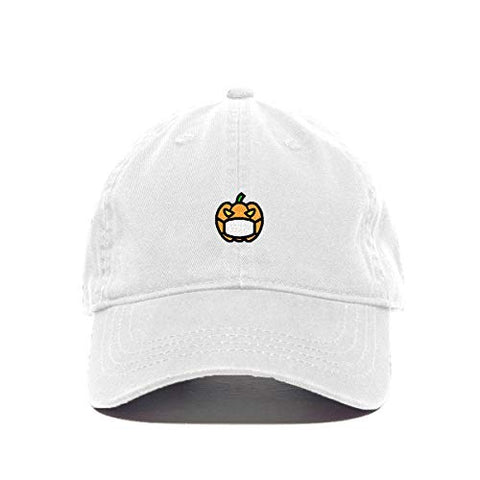 Halloween Pumpkin with Mask Baseball Cap Embroidered Cotton Adjustable Dad Hat