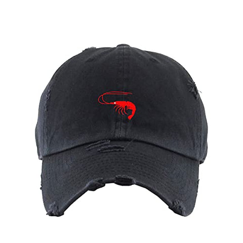 Shrimp Vintage Baseball Cap Embroidered Cotton Adjustable Distressed Dad Hat