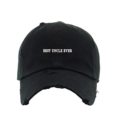 Best Uncle Ever Vintage Baseball Cap Embroidered Cotton Adjustable Distressed Dad Hat