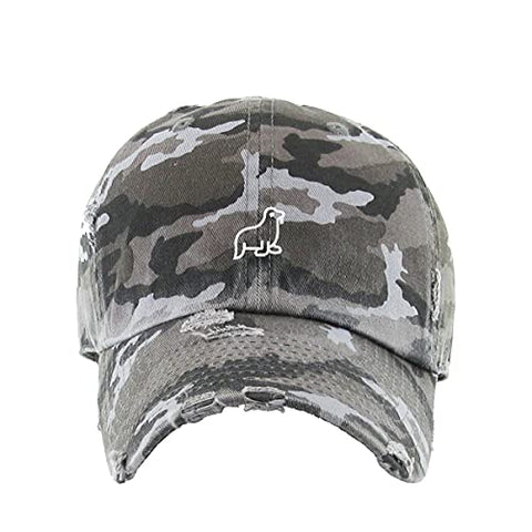 Walrus Vintage Baseball Cap Embroidered Cotton Adjustable Distressed Dad Hat