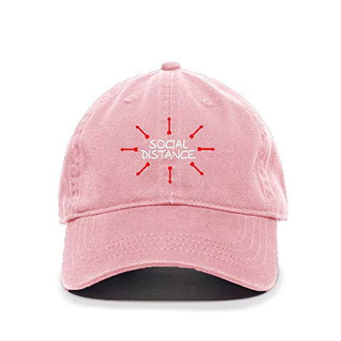 Social Distance Baseball Cap Embroidered Cotton Adjustable Dad Hat