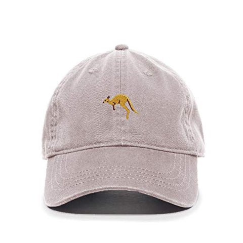 Kangaroo Baseball Cap Embroidered Cotton Adjustable Dad Hat