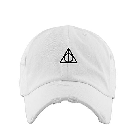 Deathly Hallows Vintage Baseball Cap Embroidered Cotton Adjustable Distressed Dad Hat