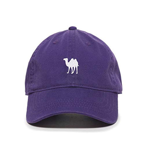 Camel Baseball Cap Embroidered Cotton Adjustable Dad Hat