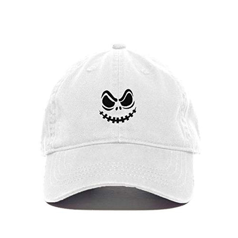 Scary Face Halloween Baseball Cap Embroidered Cotton Adjustable Dad Hat