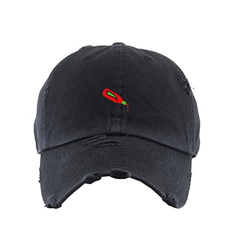 Hot Sauce Bottle Vintage Baseball Cap Embroidered Cotton Adjustable Distressed Dad Hat