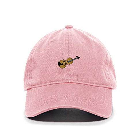Violin Baseball Cap Embroidered Cotton Adjustable Dad Hat