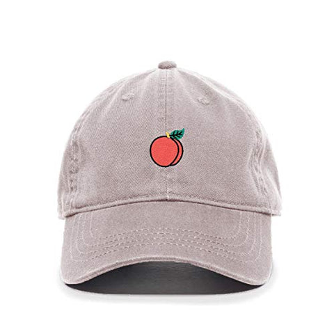 Peach Baseball Cap Embroidered Cotton Adjustable Dad Hat