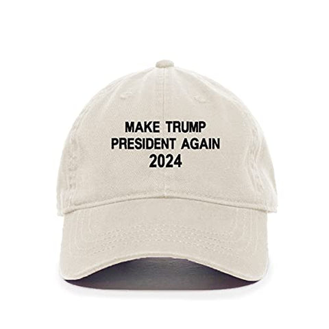 Make Trump President Again 2024 Baseball Cap Embroidered Cotton Adjustable Dad Hat