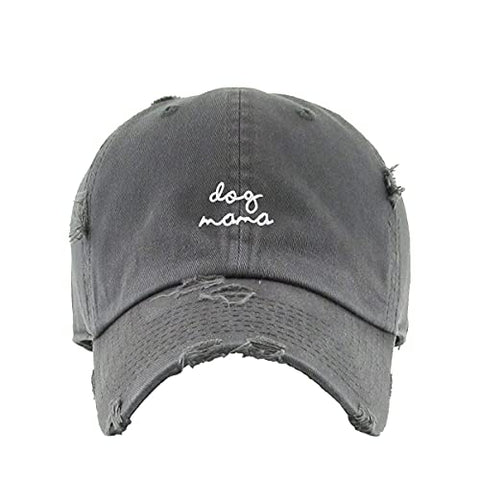 Dog Mama Vintage Baseball Cap Embroidered Cotton Adjustable Distressed Dad Hat