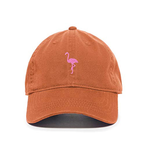 Pink Flamingo Baseball Cap Embroidered Cotton Adjustable Dad Hat