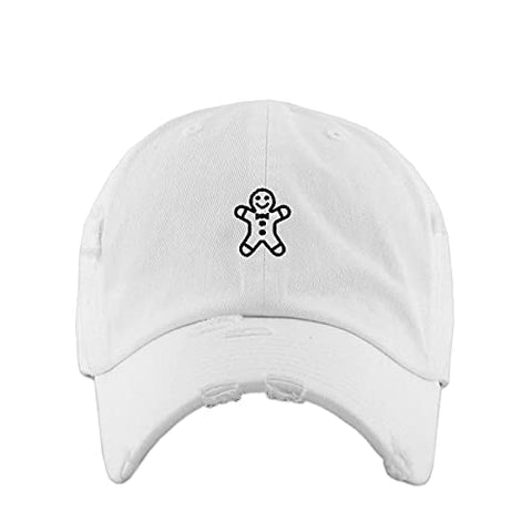 Gingerbread Man Vintage Baseball Cap Embroidered Cotton Adjustable Distressed Dad Hat