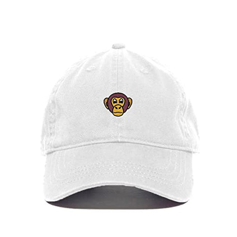 Chimpanzee Head Baseball Cap Embroidered Cotton Adjustable Dad Hat