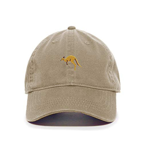 Kangaroo Baseball Cap Embroidered Cotton Adjustable Dad Hat