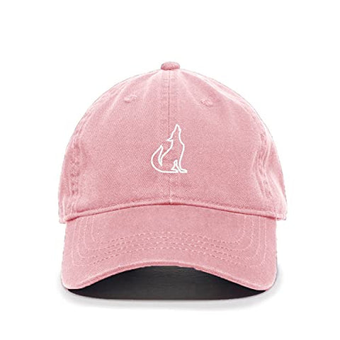 Coyote Baseball Cap Embroidered Cotton Adjustable Dad Hat