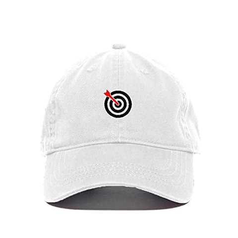 Bullseye Target with Arrow Baseball Cap Embroidered Cotton Adjustable Dad Hat