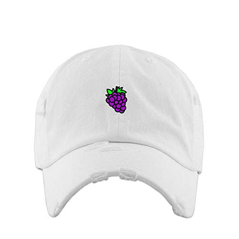 Grape Vintage Baseball Cap Embroidered Cotton Adjustable Distressed Dad Hat