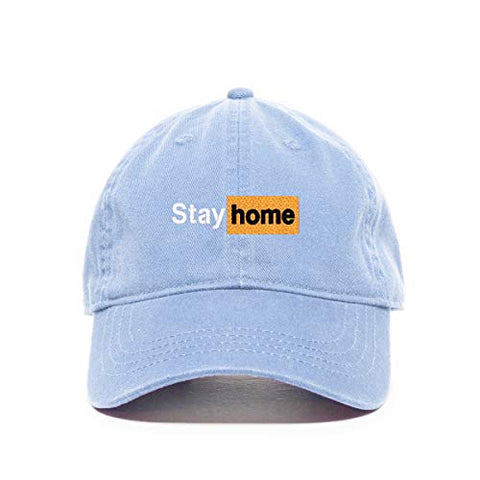 Stay Home Baseball Cap Embroidered Cotton Adjustable Dad Hat