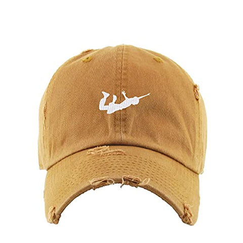 Guy Flying Vintage Baseball Cap Embroidered Cotton Adjustable Distressed Dad Hat