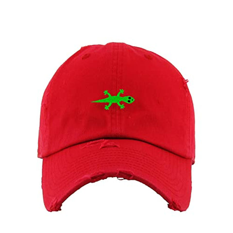 Lizard Vintage Baseball Cap Embroidered Cotton Adjustable Distressed Dad Hat