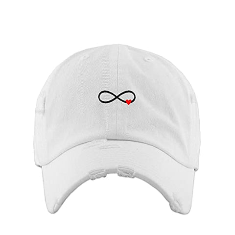 Infinity Love Vintage Baseball Cap Embroidered Cotton Adjustable Distressed Dad Hat