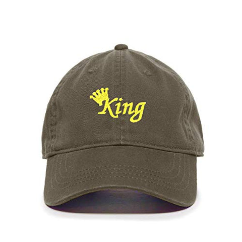 King Baseball Cap Embroidered Cotton Adjustable Dad Hat