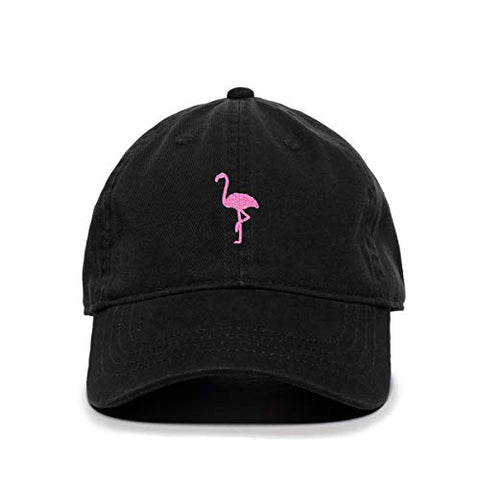 Pink Flamingo Baseball Cap Embroidered Cotton Adjustable Dad Hat