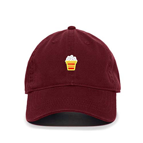 Popcorn Baseball Cap Embroidered Cotton Adjustable Dad Hat