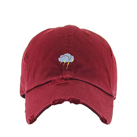 Storm Cloud Vintage Baseball Cap Embroidered Cotton Adjustable Distressed Dad Hat