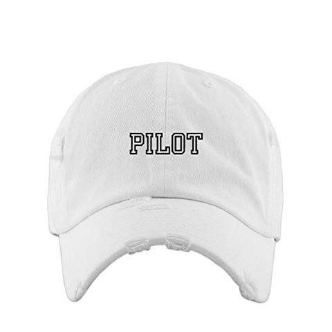 Pilot Vintage Baseball Cap Embroidered Cotton Adjustable Distressed Dad Hat