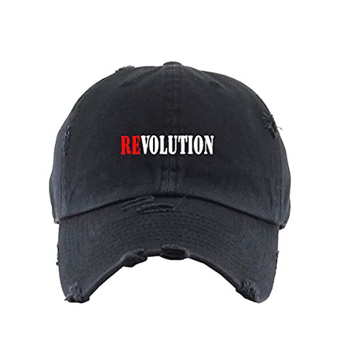 Revolution Vintage Baseball Cap Embroidered Cotton Adjustable Distressed Dad Hat