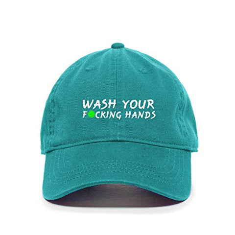 Wash Your Fucking Hands Baseball Cap Embroidered Cotton Adjustable Dad Hat