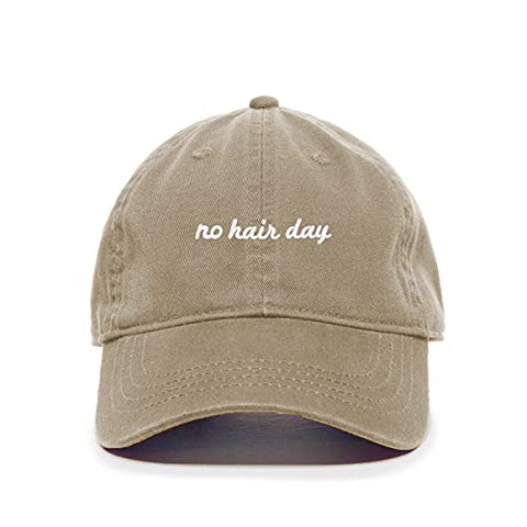 No Hair Day Baseball Cap Embroidered Cotton Adjustable Dad Hat