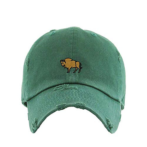 Wild Buffalo Vintage Baseball Cap Embroidered Cotton Adjustable Distressed Dad Hat