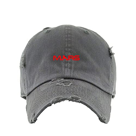 Mars Vintage Baseball Cap Embroidered Cotton Adjustable Distressed Dad Hat