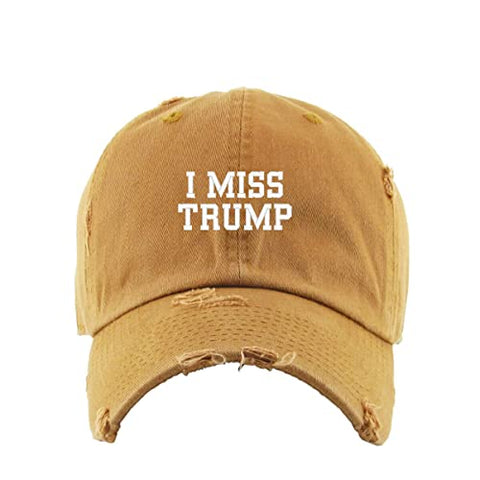 I Miss Trump Vintage Baseball Cap Embroidered Cotton Adjustable Distressed Dad Hat