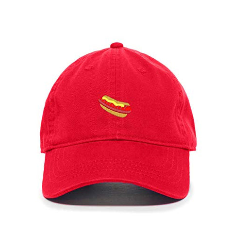 Hotdog Sandwich Baseball Cap Embroidered Cotton Adjustable Dad Hat