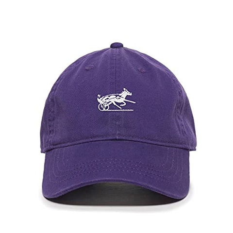 Horse Racing Baseball Cap Embroidered Cotton Adjustable Dad Hat