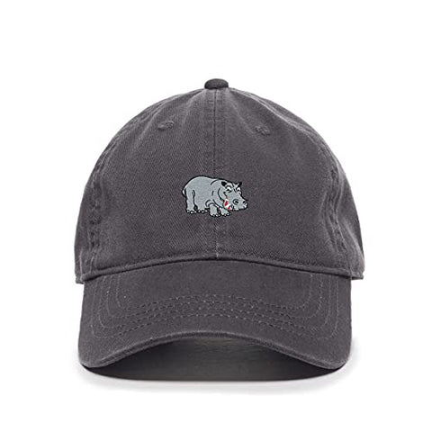Hippopotamus Baseball Cap Embroidered Cotton Adjustable Dad Hat