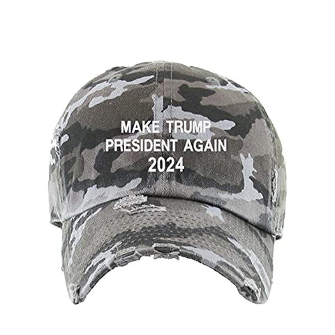 Make Trump President Again 2024 Vintage Baseball Cap Embroidered Cotton Adjustable Distressed Dad Hat