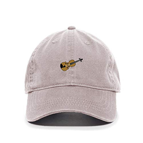 Violin Baseball Cap Embroidered Cotton Adjustable Dad Hat