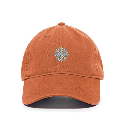 Snow Flake Baseball Cap Embroidered Cotton Adjustable Dad Hat