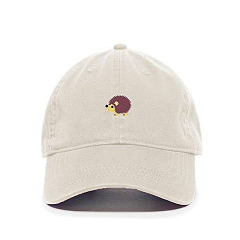 Hedgehog Baseball Cap Embroidered Cotton Adjustable Dad Hat