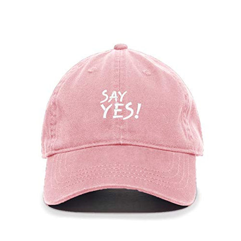 Say Yes Baseball Cap Embroidered Cotton Adjustable Dad Hat