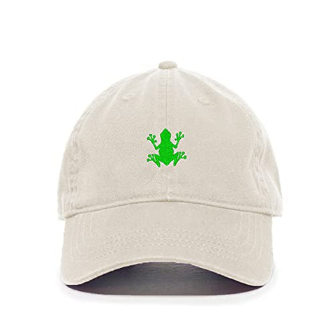 Bullfrog Baseball Cap Embroidered Cotton Adjustable Dad Hat