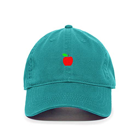 Red Apple Baseball Cap Embroidered Cotton Adjustable Dad Hat