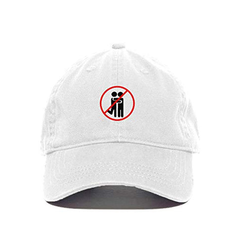 No Hug Please Stop Hugging Baseball Cap Embroidered Cotton Adjustable Dad Hat